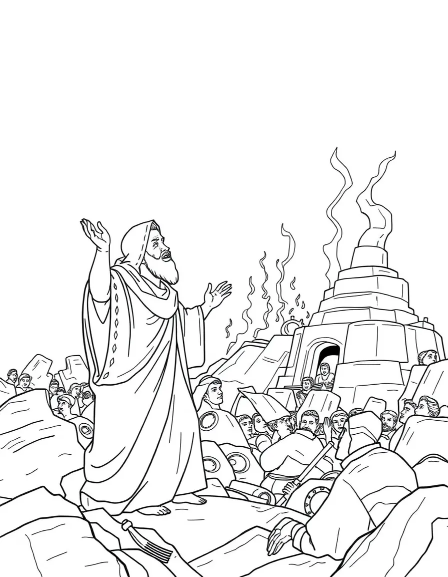 Nahum prophesying the destruction of Nineveh.