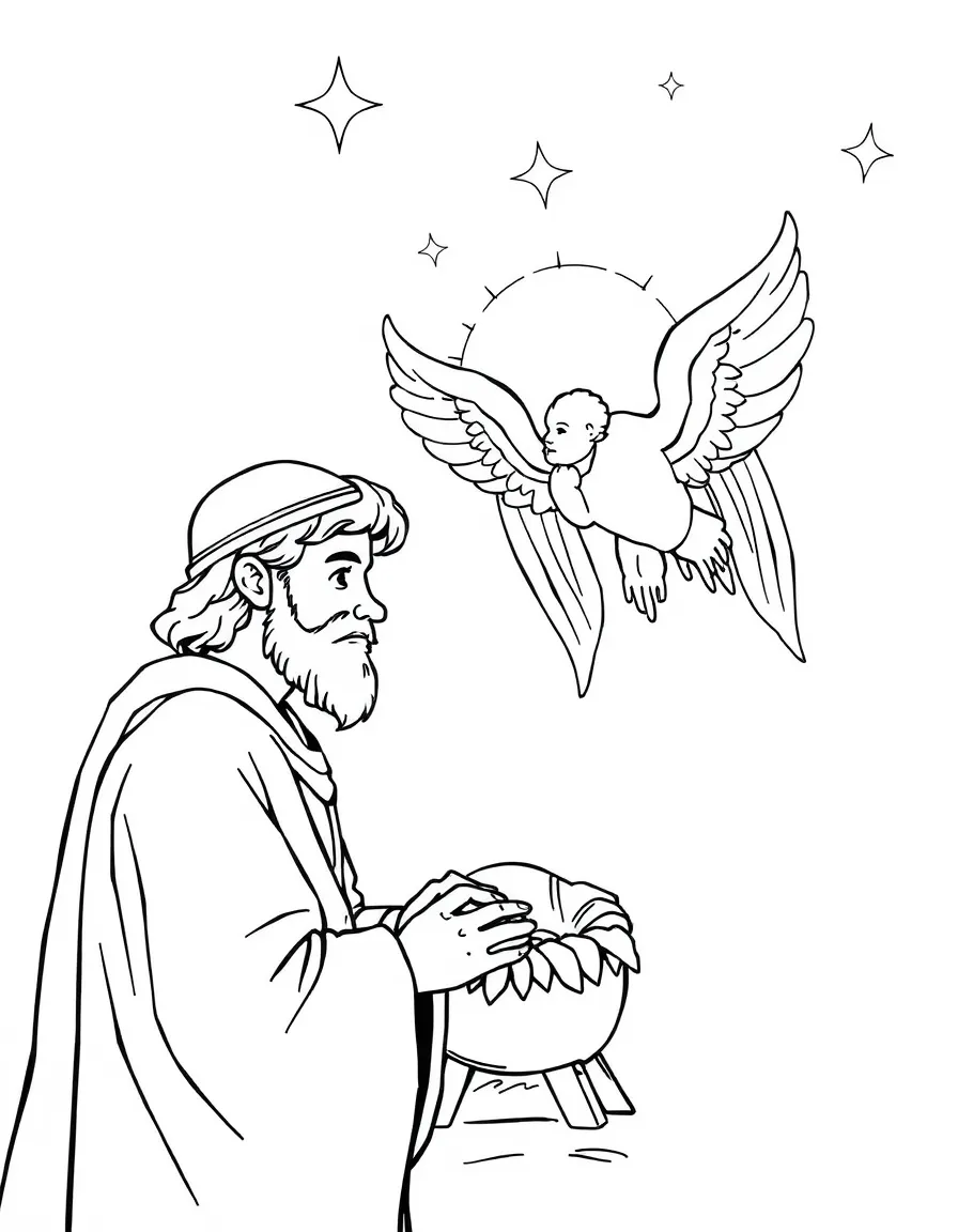Zacharias being unable to speak after doubting the angel.