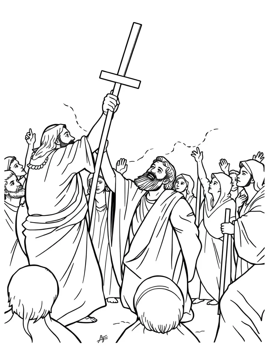 Barabbas being released instead of Jesus.