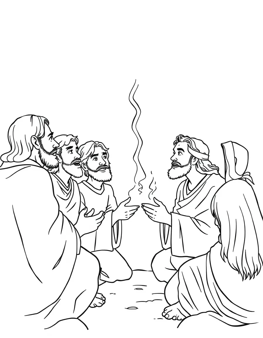 The disciples speaking in other tongues, and people understanding.