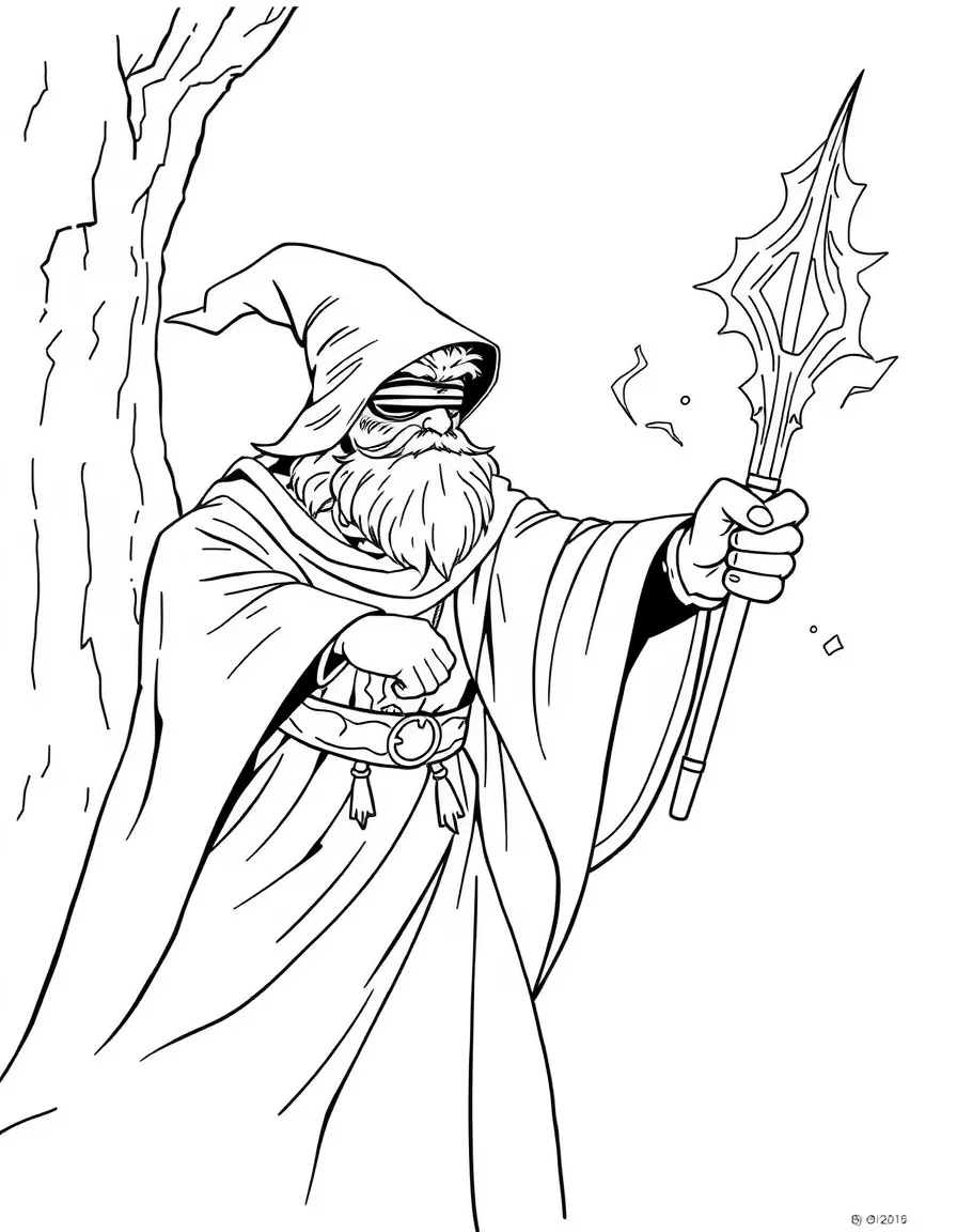 Paul striking Elymas the sorcerer with blindness.