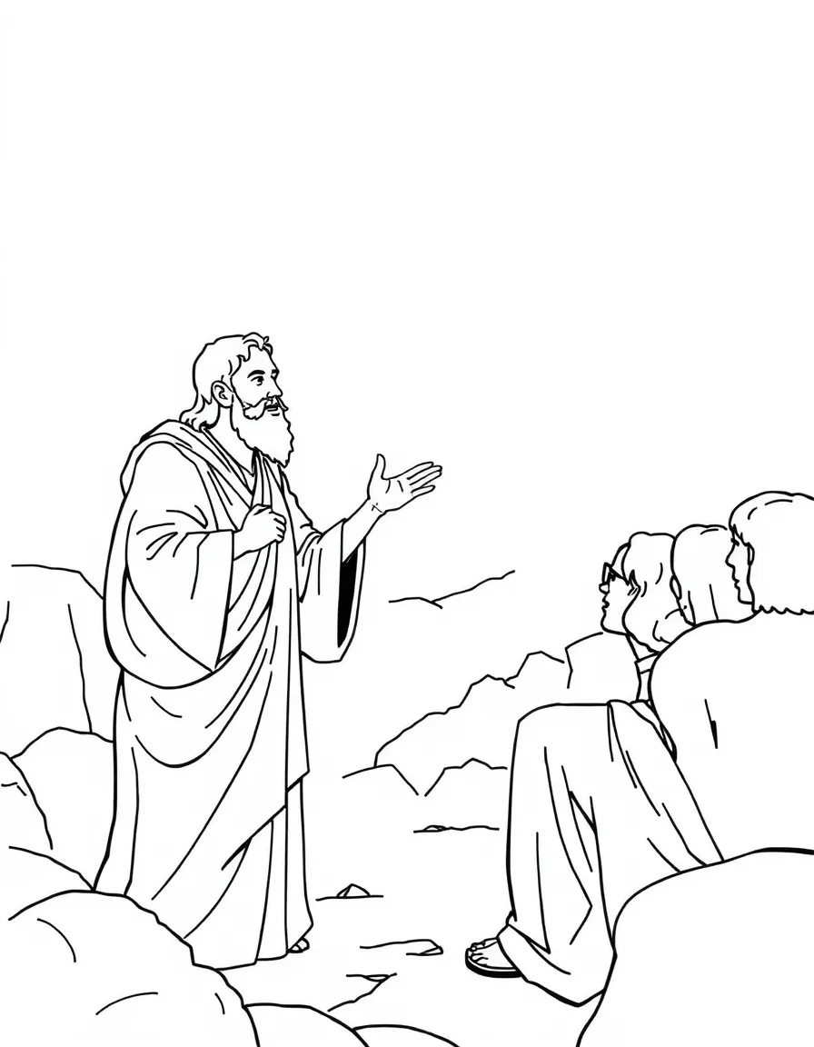 Paul preaching in Antioch of Pisidia, talking about Jesus as Savior.