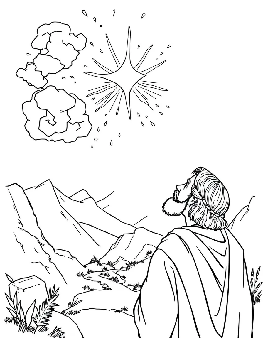 Paul having a vision of a man from Macedonia calling for help.