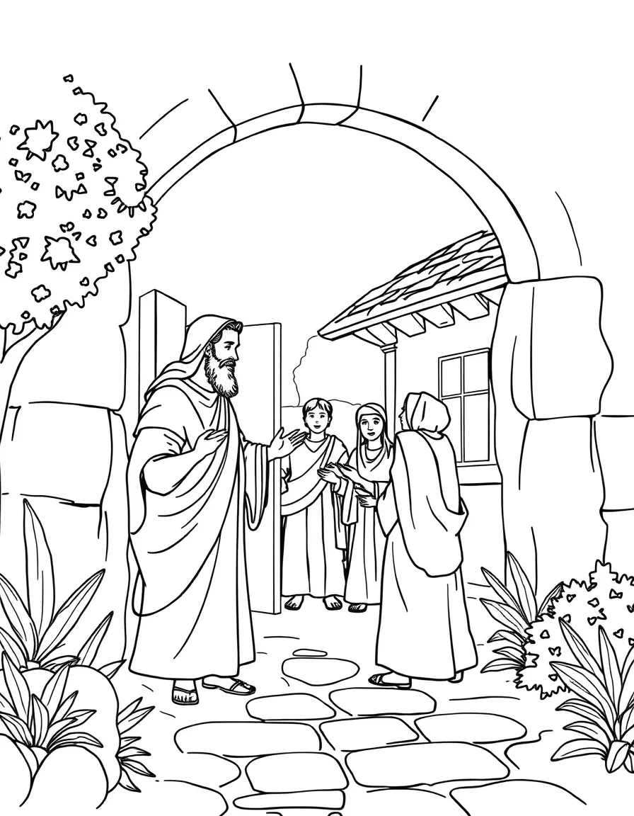 Paul welcoming visitors to his rented house in Rome.