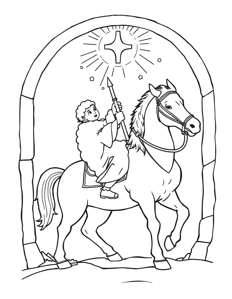 The Lamb opening the fourth seal, with a rider on a pale horse named Death.