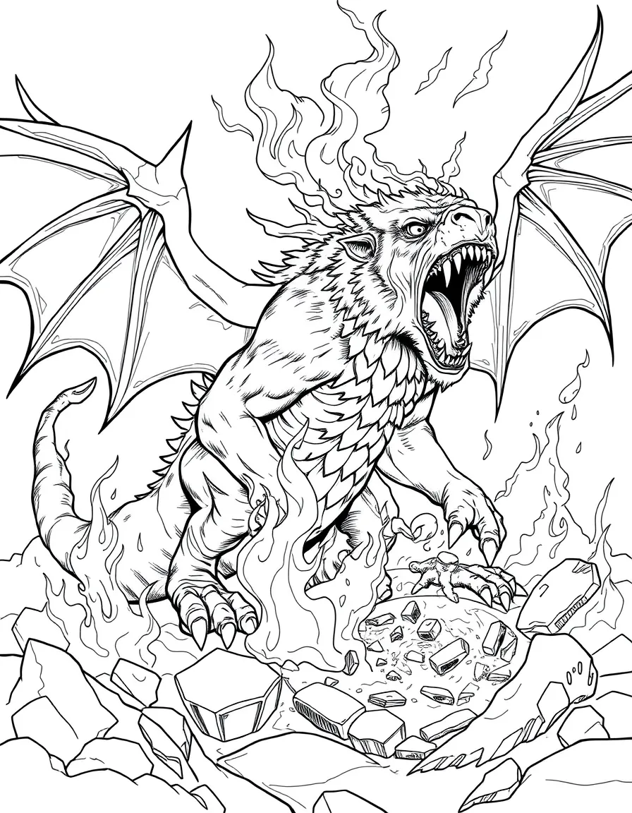 The beast from the earth, making fire come down from heaven.