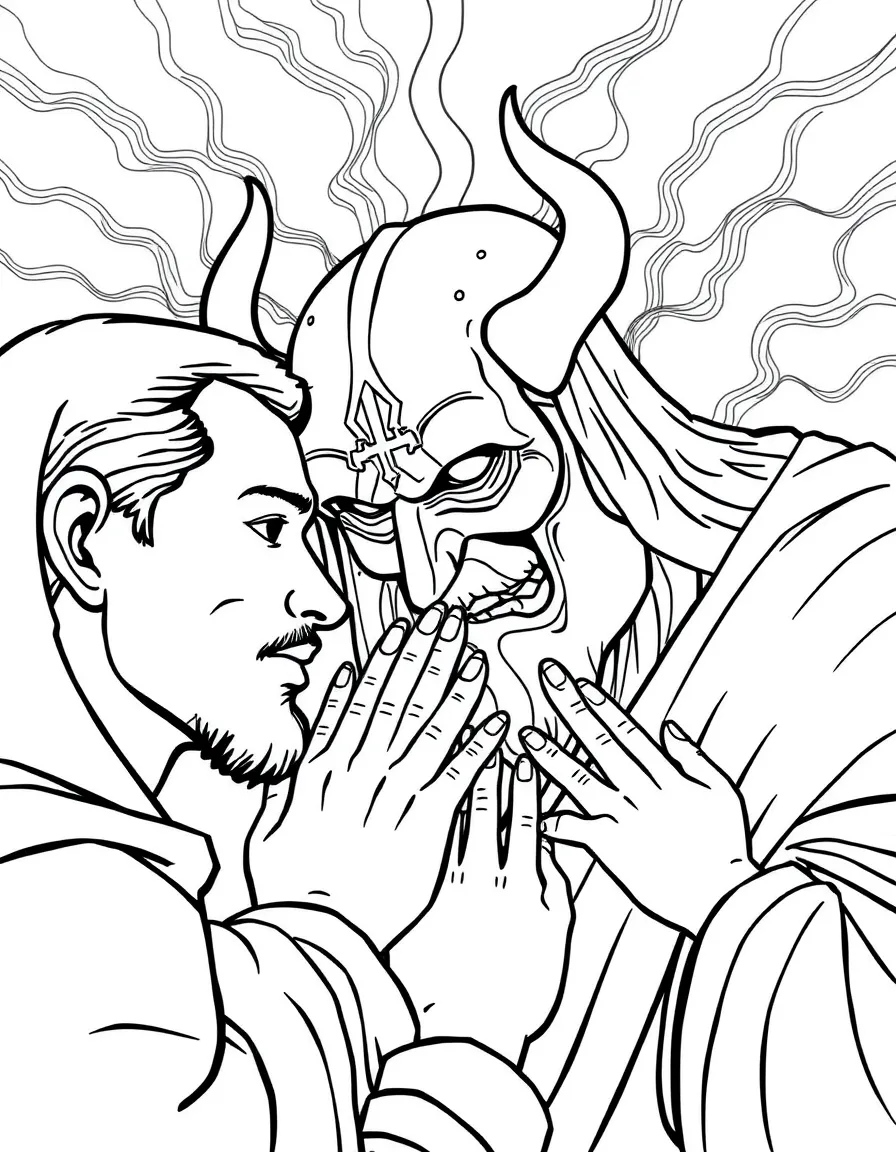 People receiving the mark of the beast on their foreheads or hands.