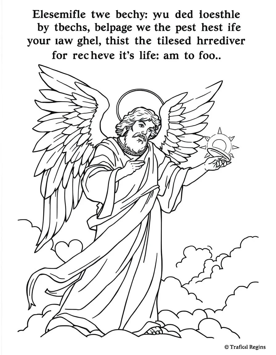 An angel warning about worshiping the beast and receiving its mark.