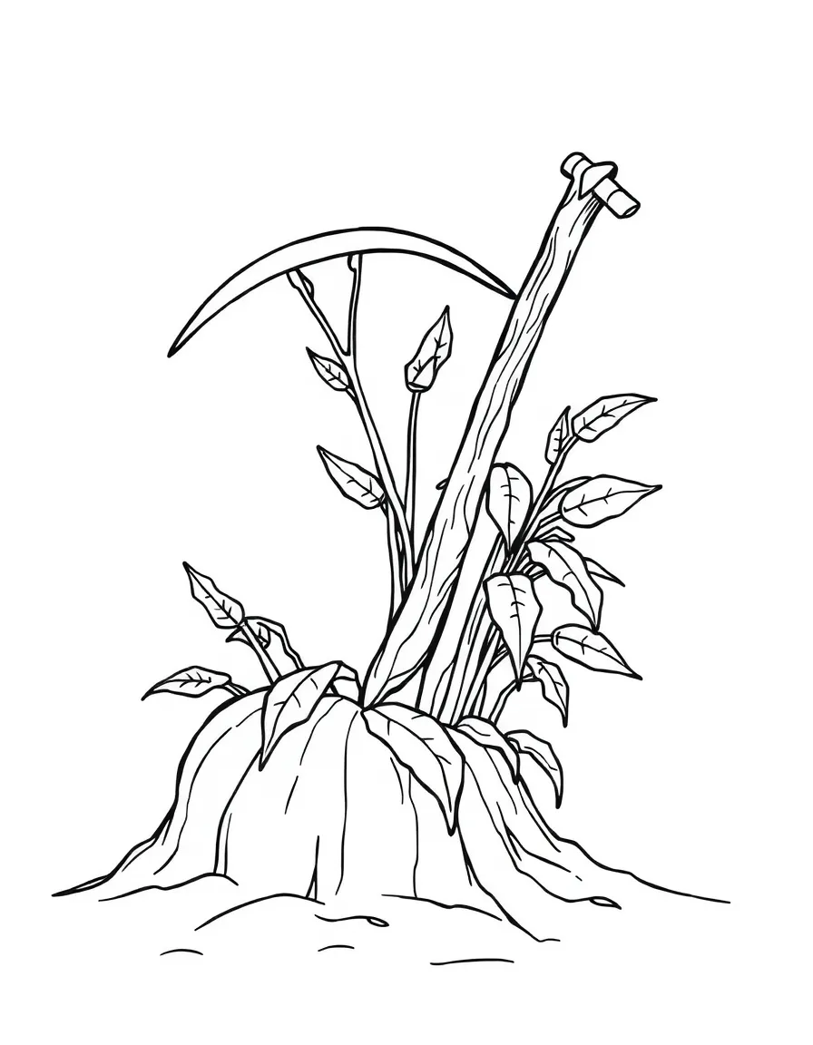 The harvest of the earth, with a sharp sickle.