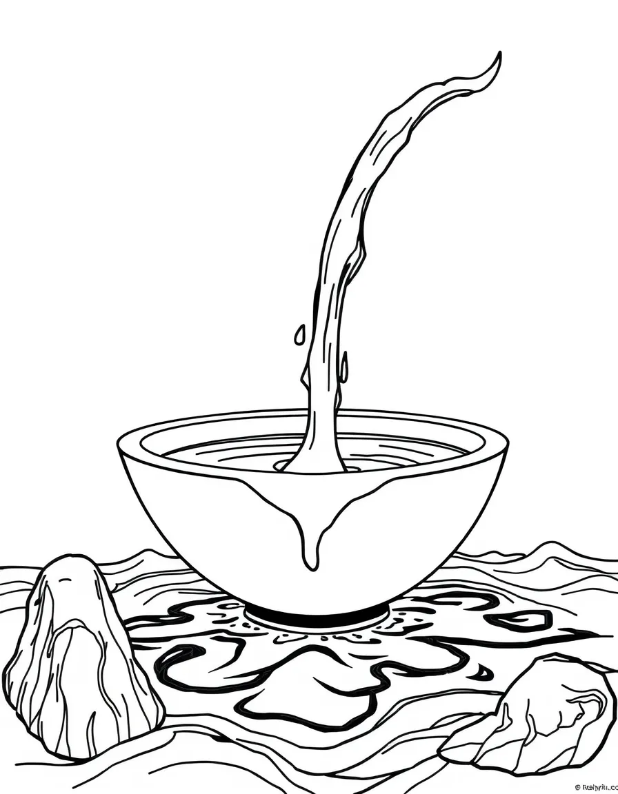 The second bowl poured out, with the sea turning to blood.