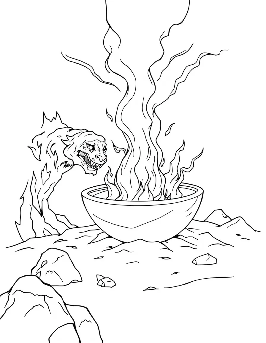 The fifth bowl poured out, with darkness over the beast's kingdom.