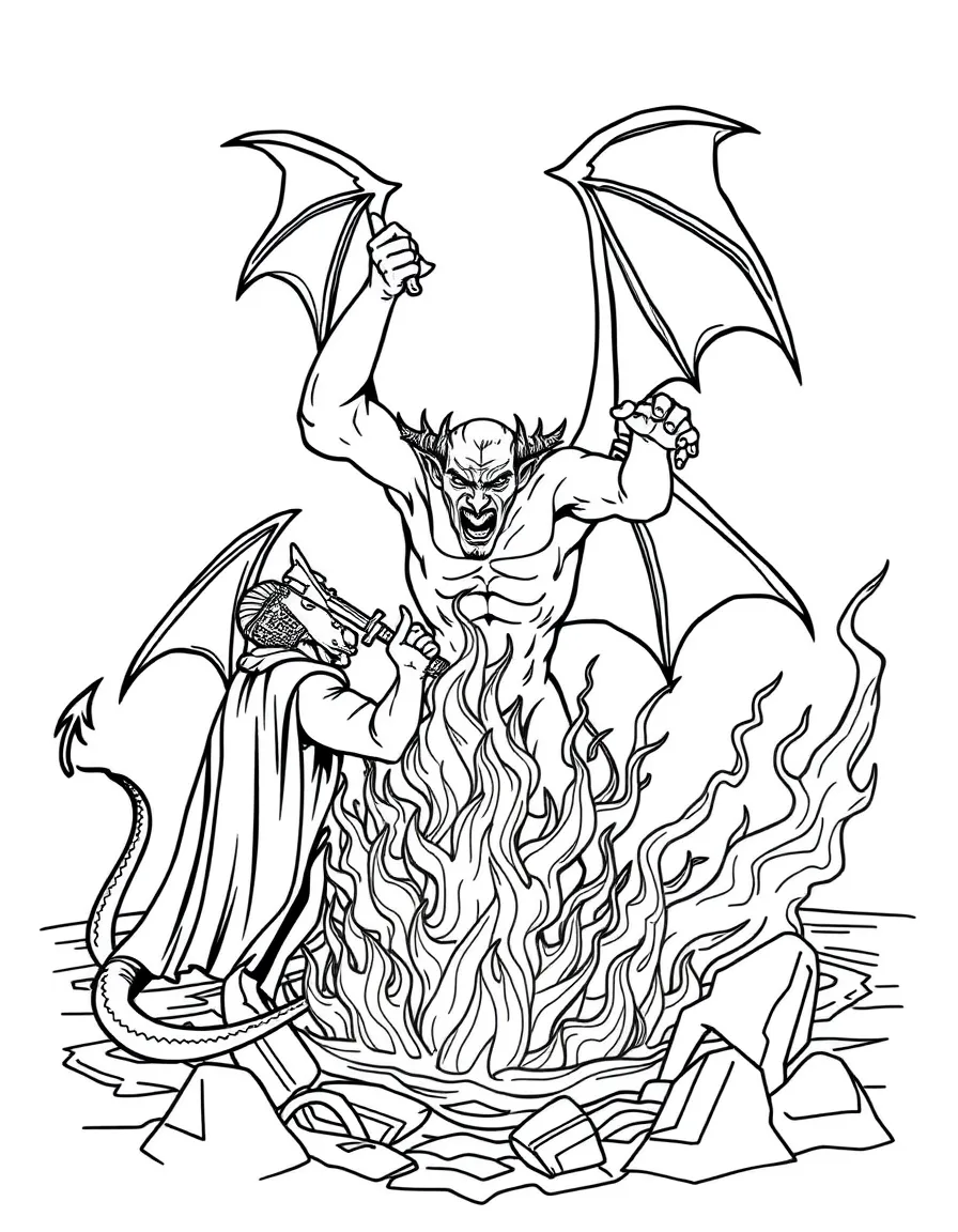 The devil thrown into the lake of fire with the beast and false prophet.