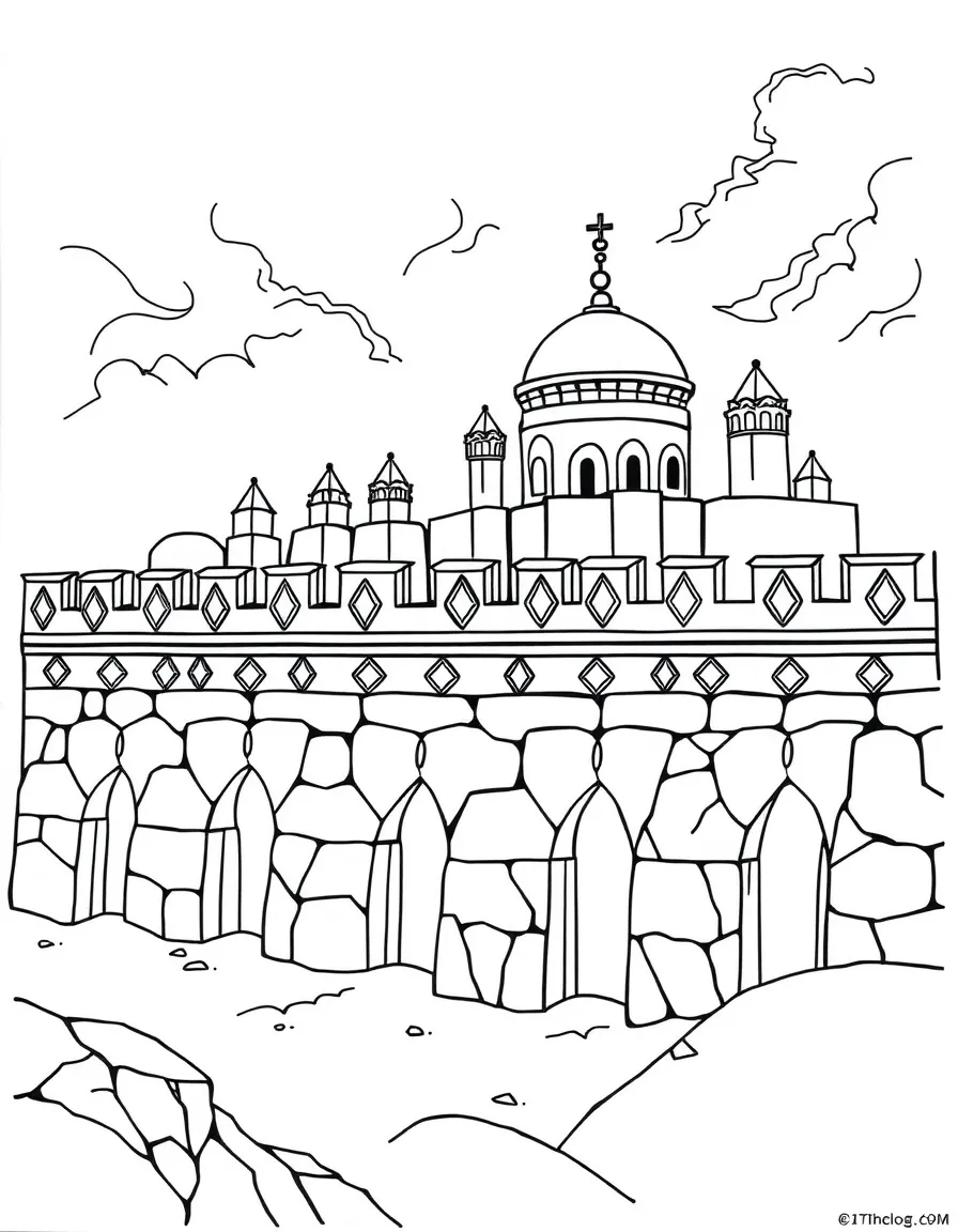 The wall of the city with twelve foundations, adorned with precious stones.