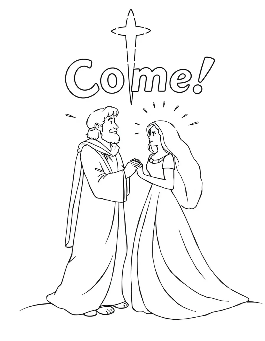 The Spirit and the Bride saying, "Come!"