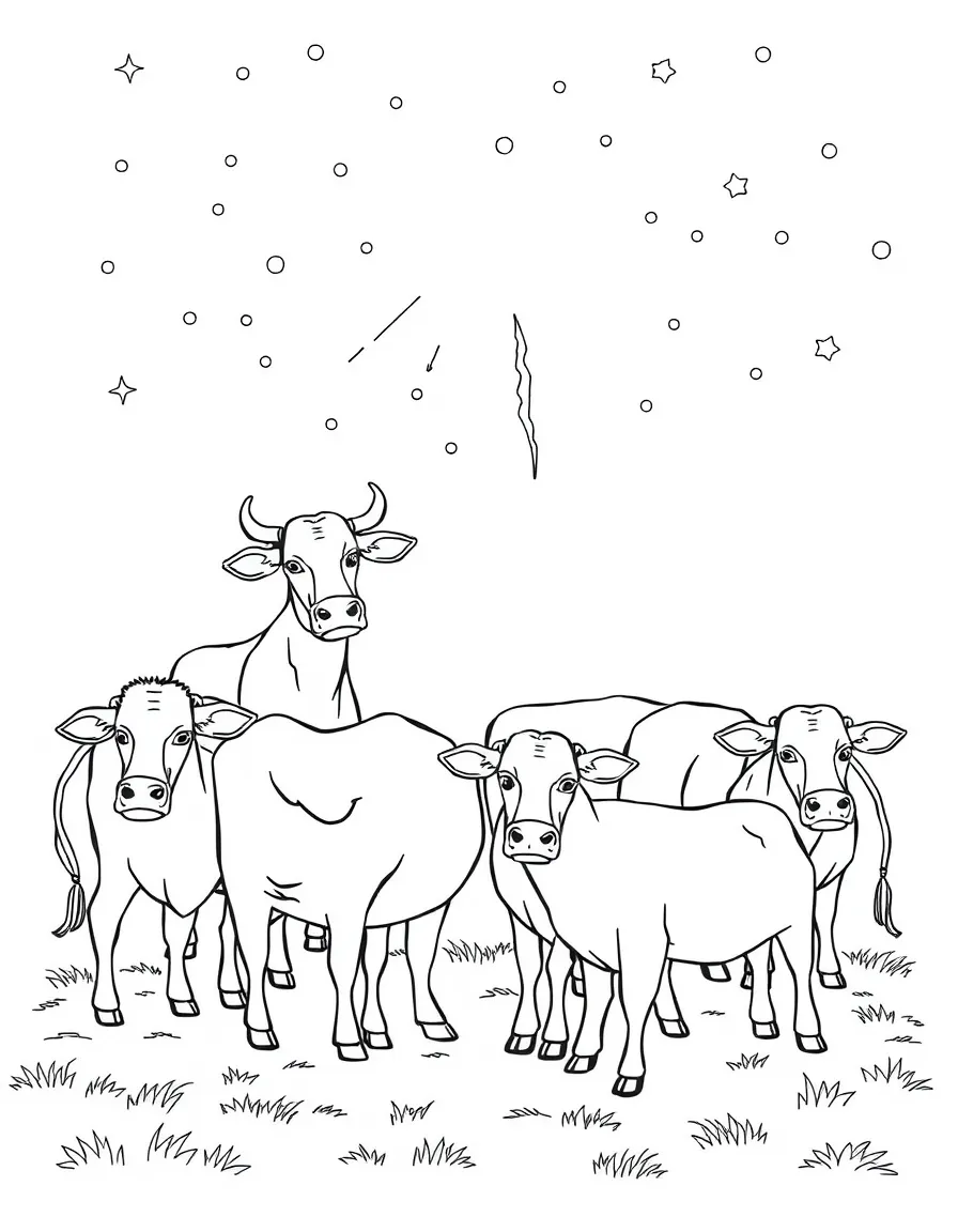 Pharaoh's dream of seven fat cows and seven skinny cows.