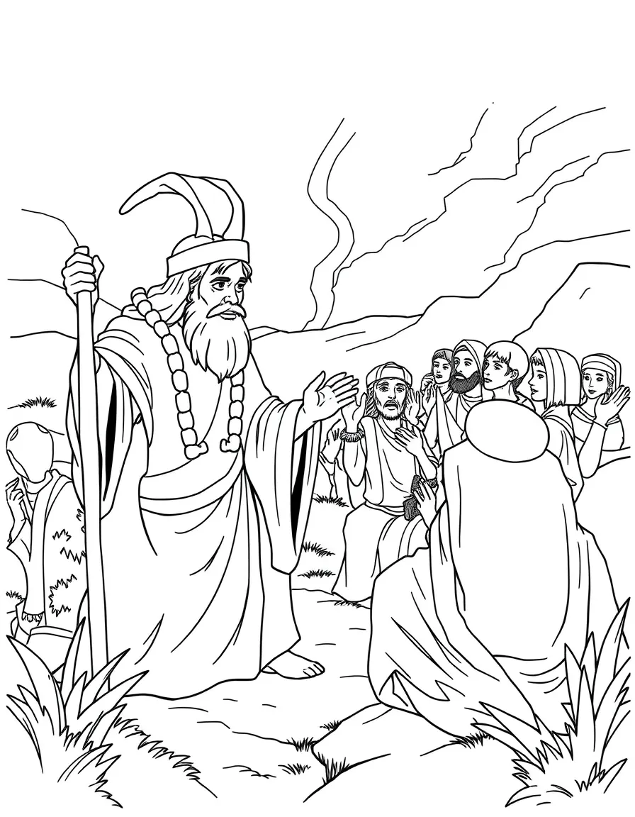 Balaam trying to curse Israel, but God makes him bless them.
