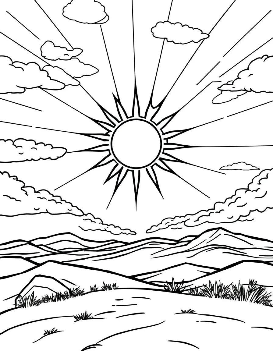 The sun standing still in the sky for Joshua.