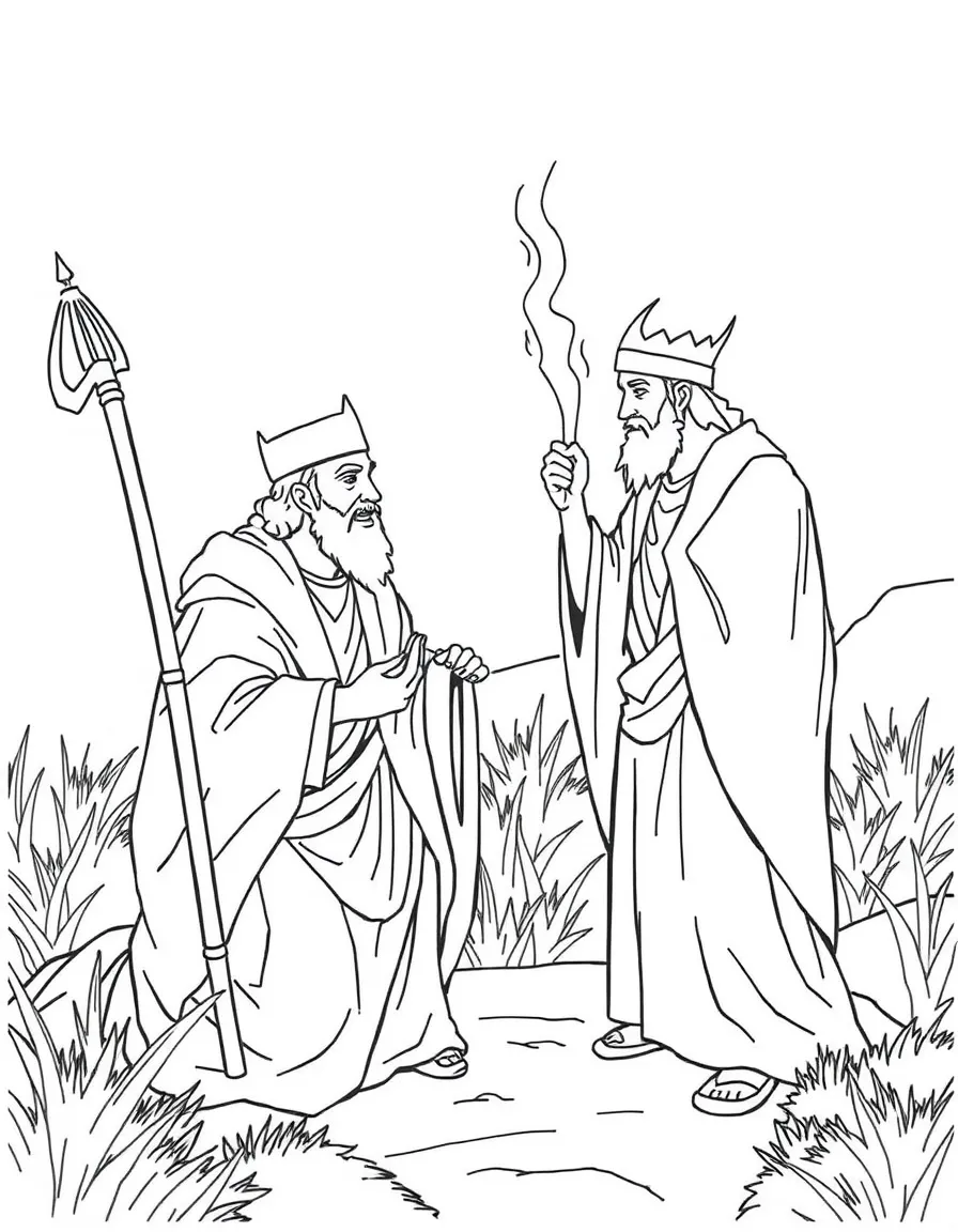 Samuel anointing Saul as the first king of Israel.