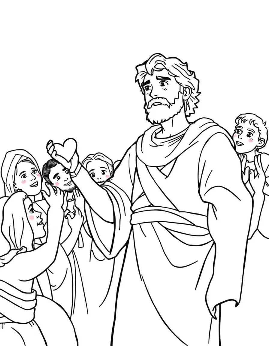 David's son Absalom stealing the hearts of the people.