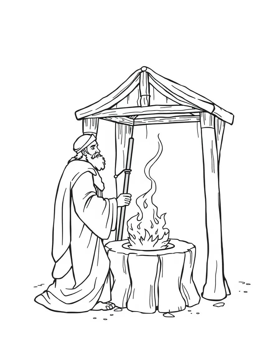 The prophet from Judah warning Jeroboam about his altar.