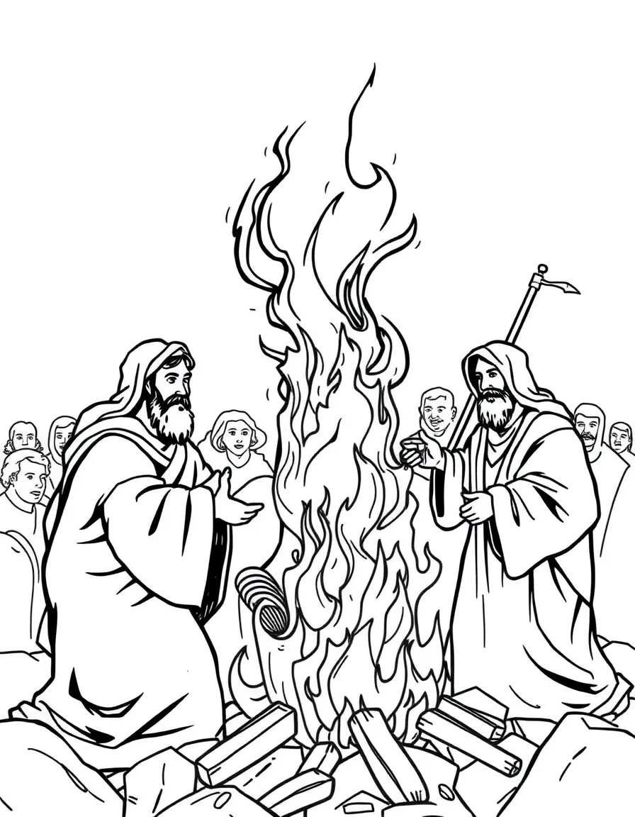 The people burning Jeremiah's scroll in the fire.