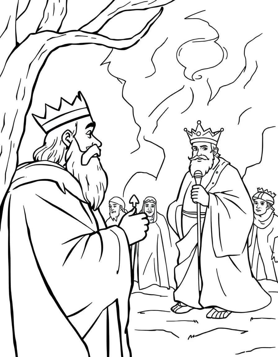 Mordecai overhearing the plot against the king.