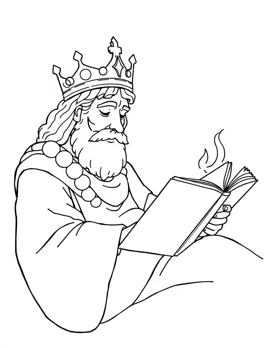 King Ahasuerus having trouble sleeping and reading the records.