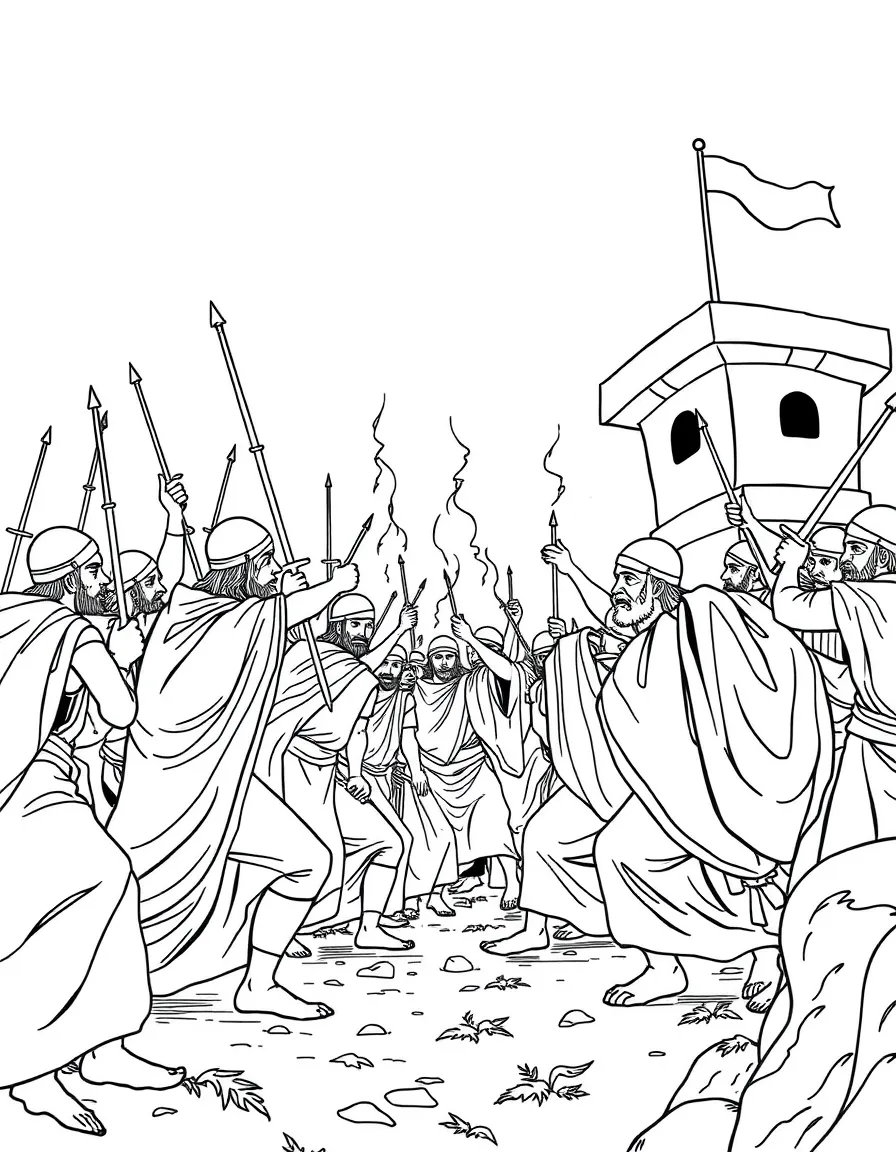 The Jews defending themselves against their enemies.