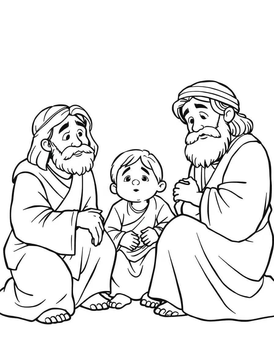 Job's friends trying to comfort him, but not doing a very good job.