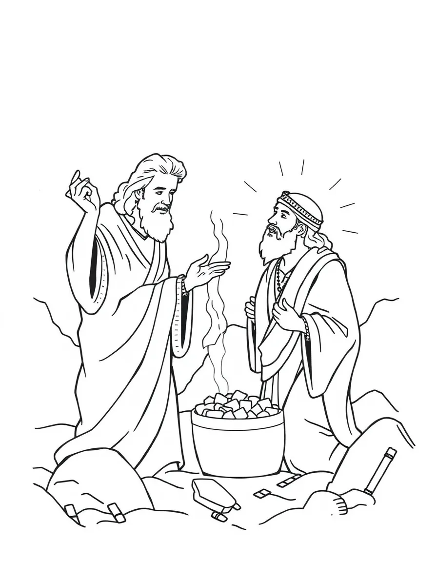 God restoring Job's fortunes, giving him twice as much.
