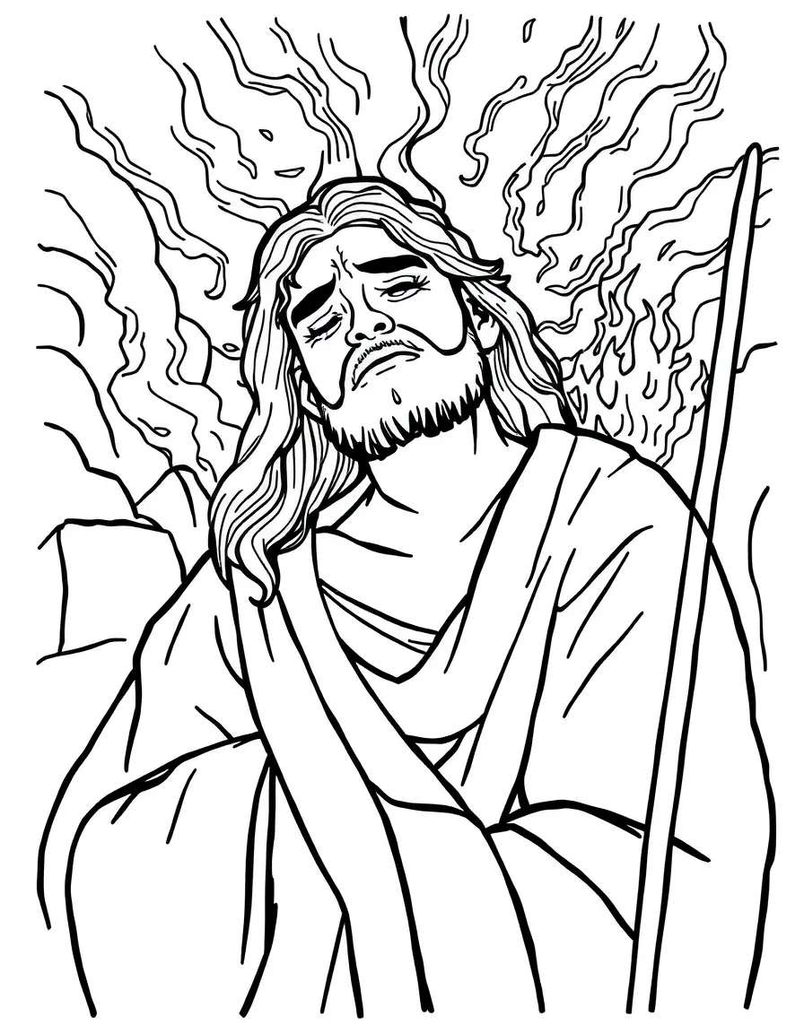 Jeremiah weeping over the destruction of Jerusalem.