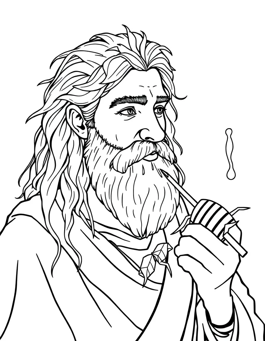 John the Baptist wearing camel's hair and eating locusts and wild honey.