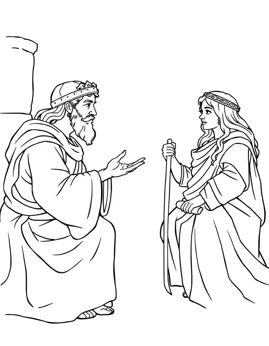 Paul before King Agrippa and Bernice, telling his testimony.