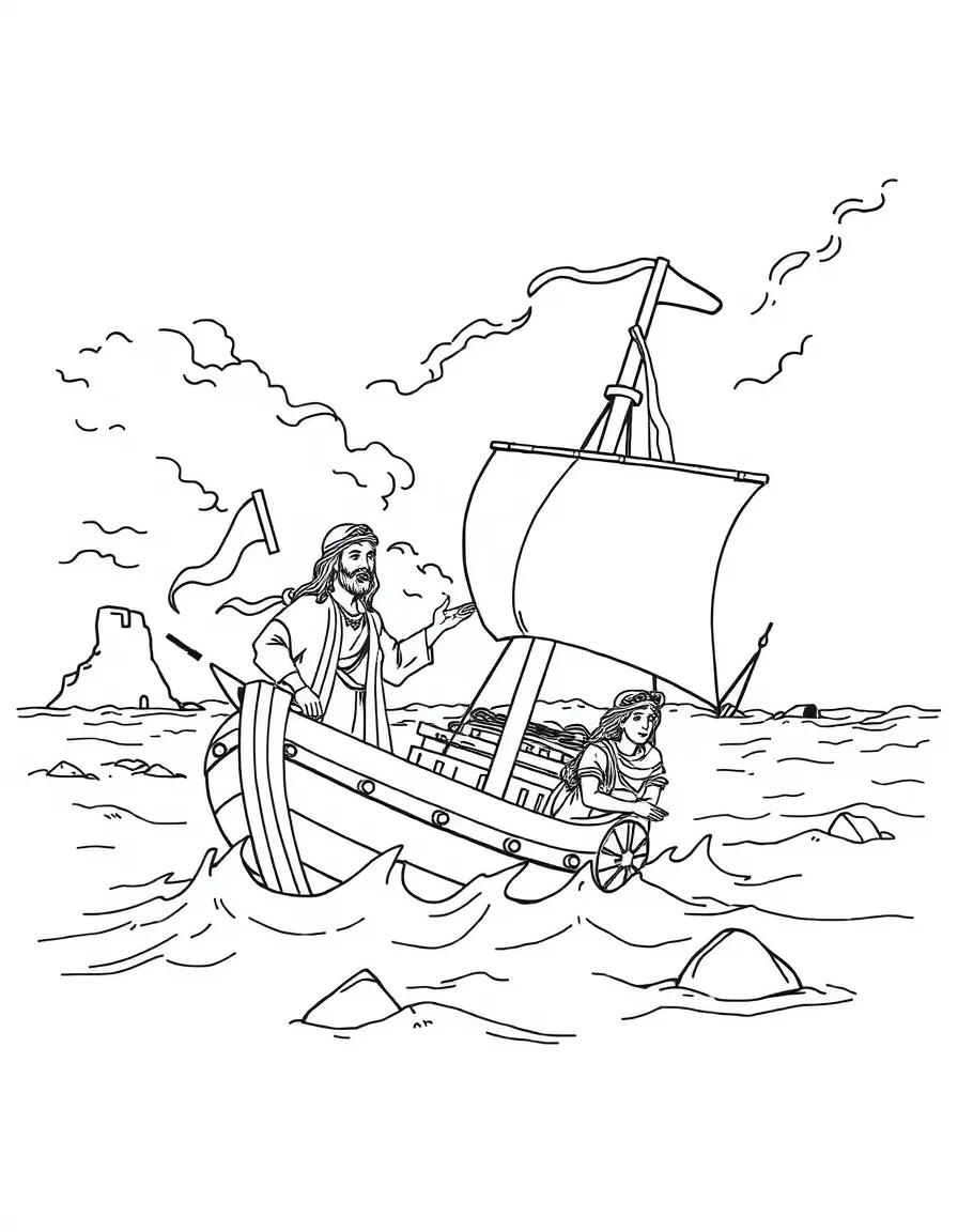 Paul shipwrecked on the island of Malta, escaping the storm.