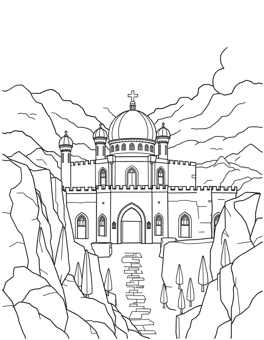 The city of New Jerusalem, with walls of jasper and gates of pearl.