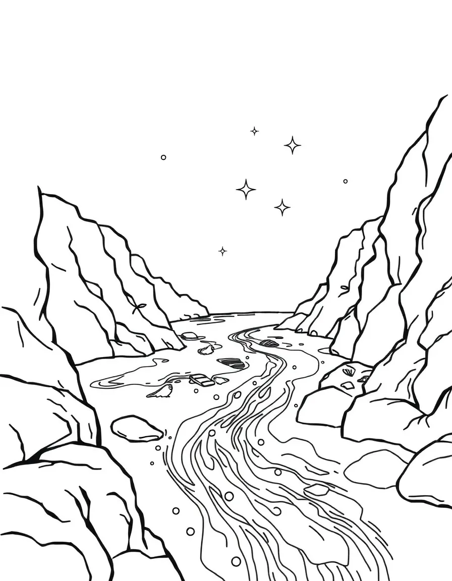 The river of life, clear and sparkling.