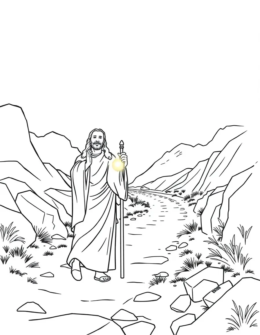 Paul on the road to Damascus, with a shining light.