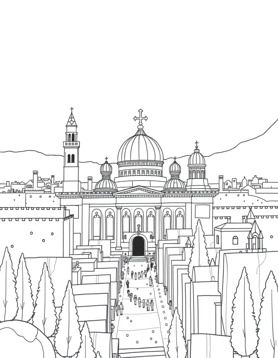 The New Jerusalem, with golden streets.