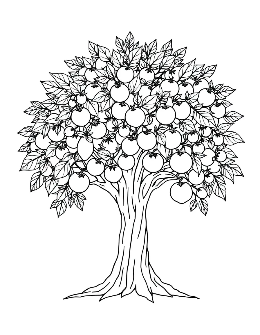 The tree of life, full of colorful fruit.