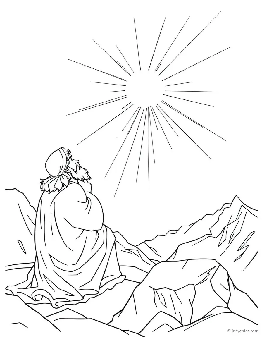 John on Patmos, seeing a majestic Jesus.