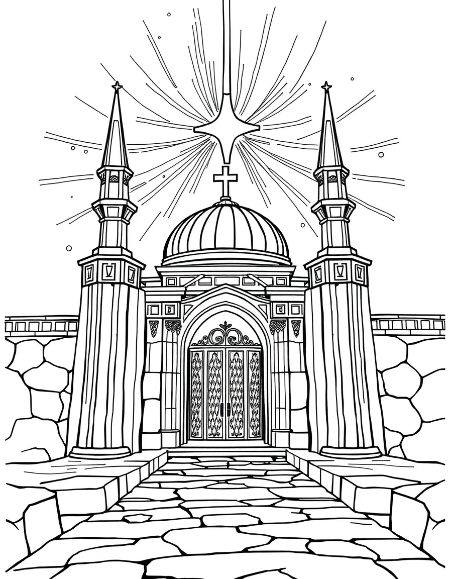 The New Jerusalem, with shining gates.