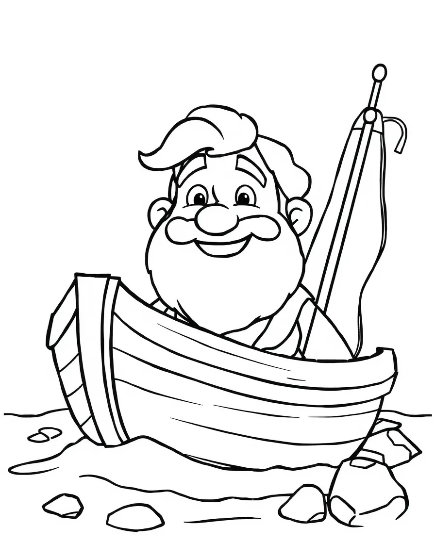 Paul shipwrecked, with a friendly face.