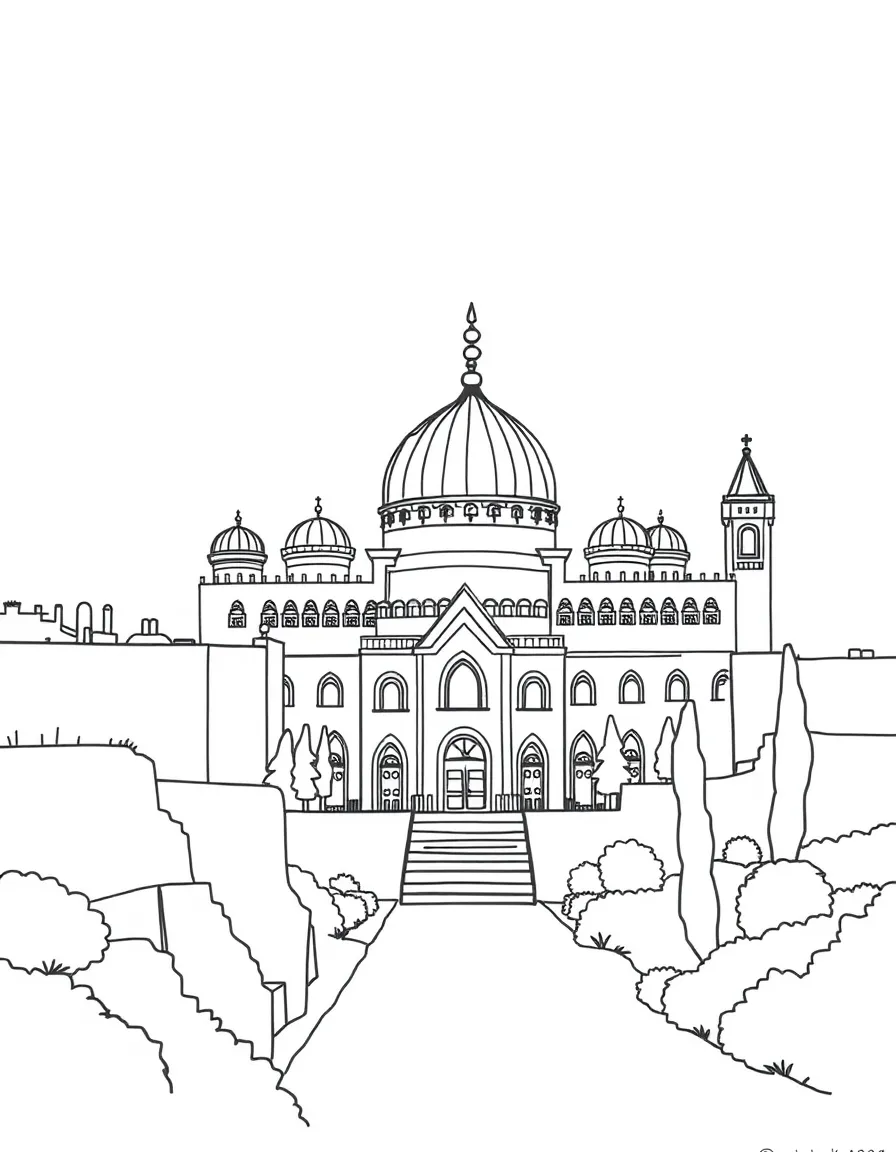 The New Jerusalem, with bright light.