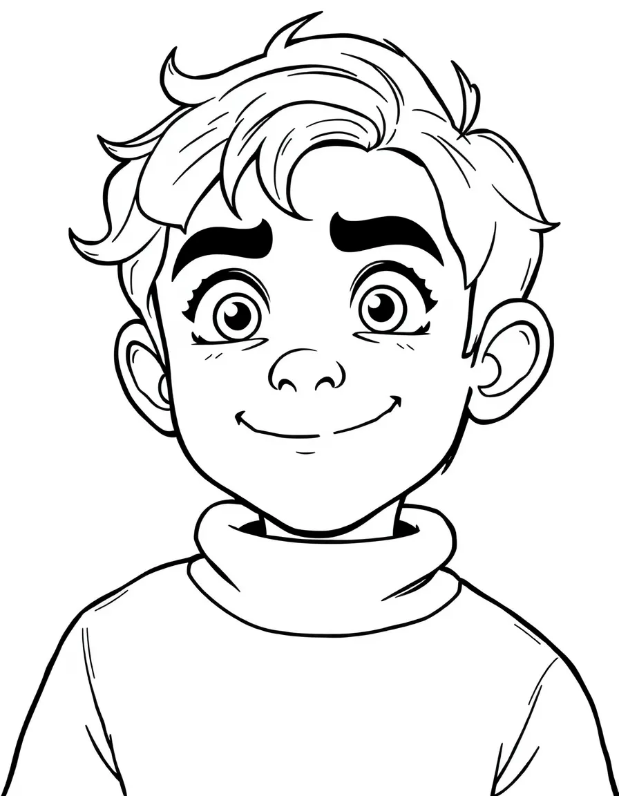 (Luca, movie) Alberto with a mischievous grin.