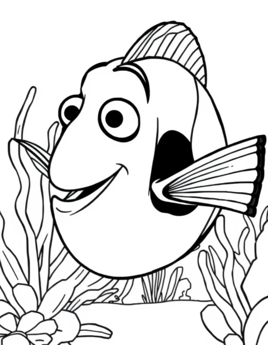 (Finding Nemo characters) Gill the Moorish Idol in the tank