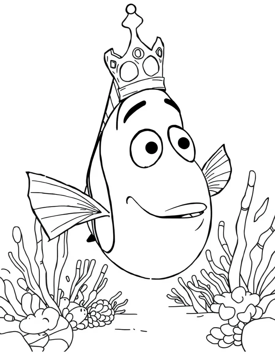(Finding Nemo characters) Gurgle the Royal Gramma looking worried