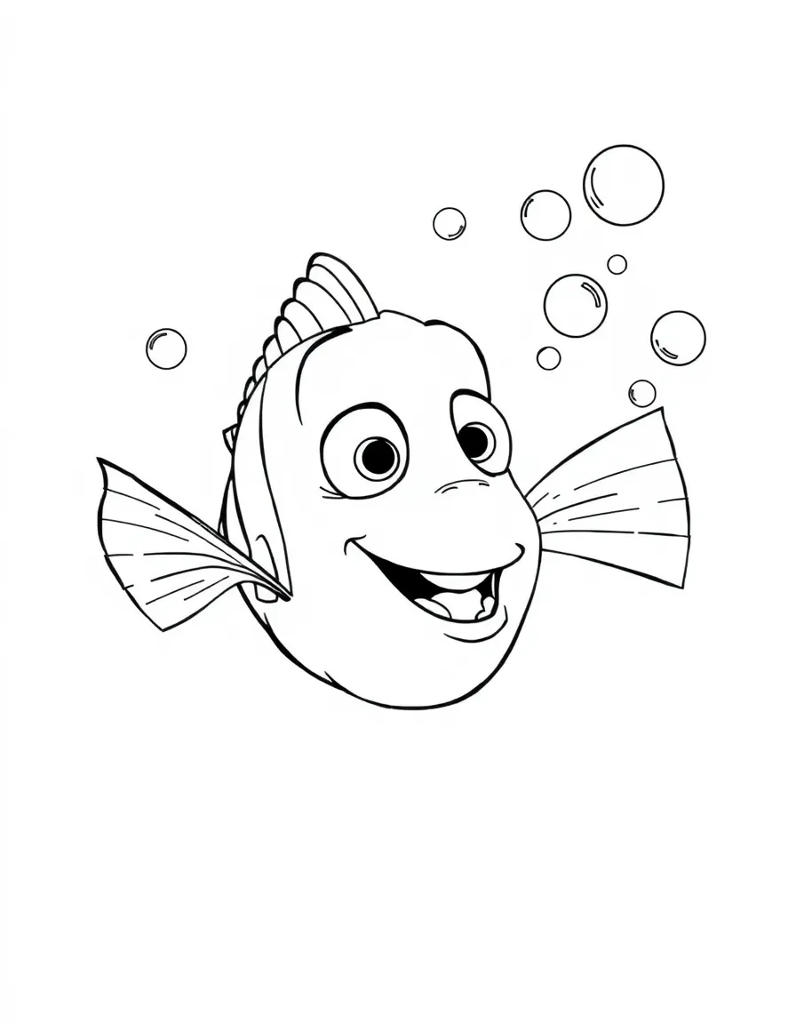 (Finding Nemo characters) Bubbles the Yellow Tang with bubbles