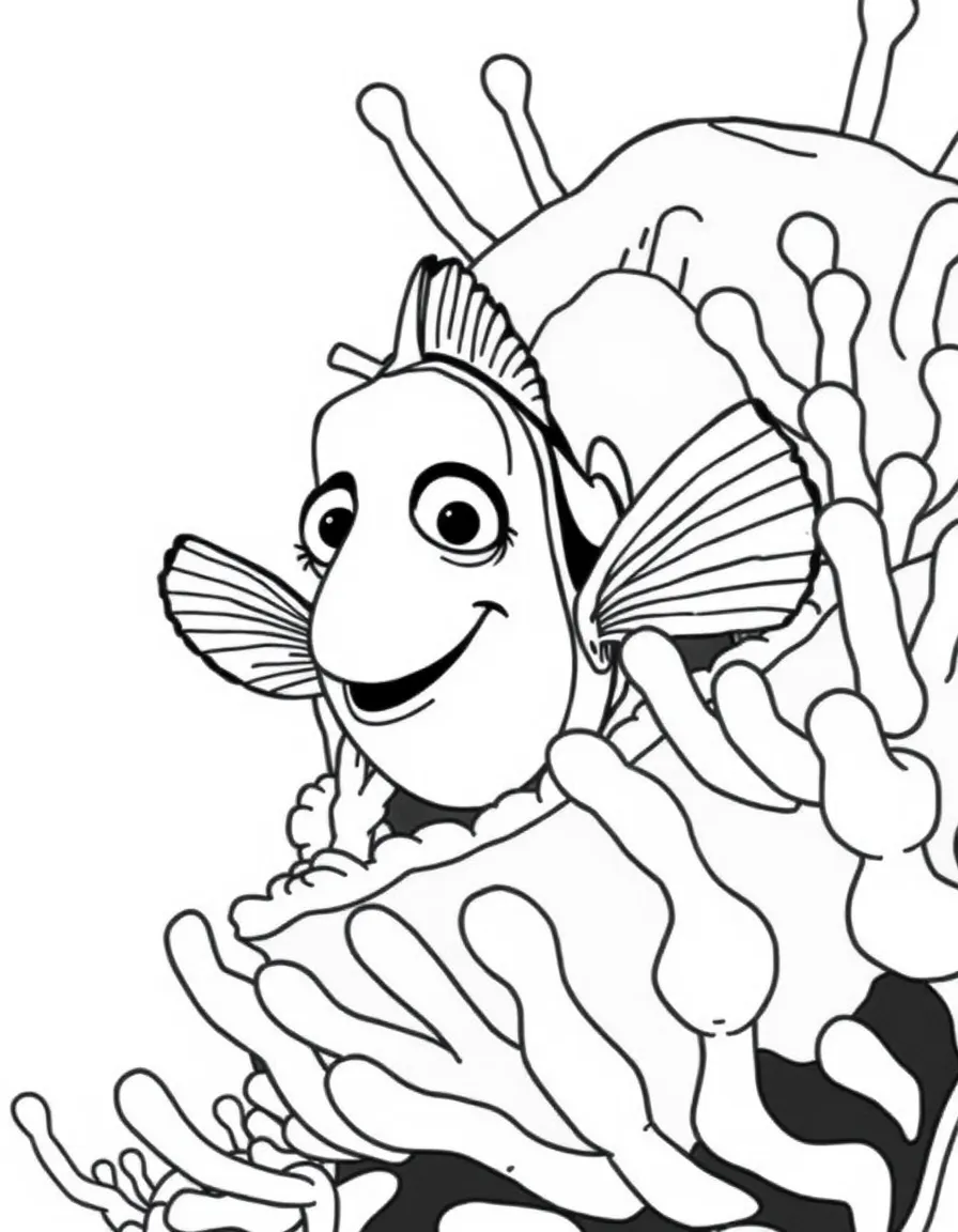 (Finding Nemo characters) Nemo hiding in an anemone