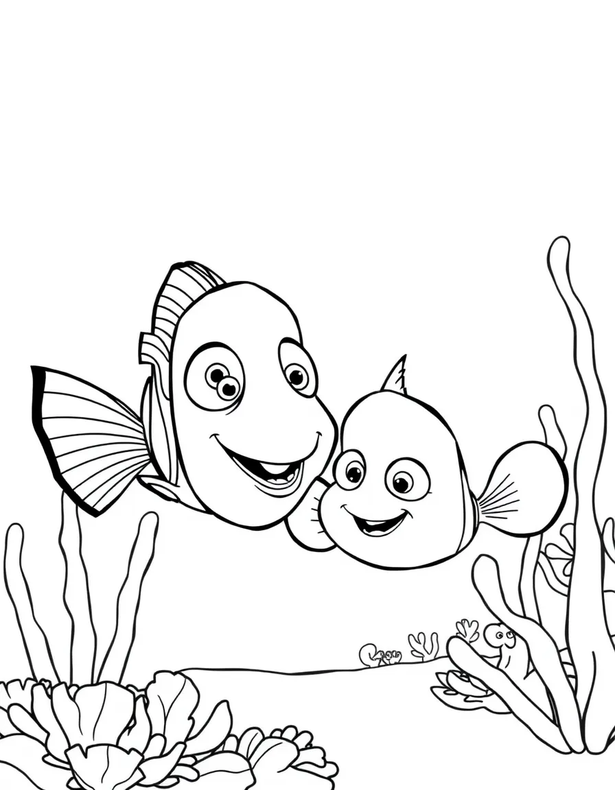(Finding Nemo characters) Squirt and Nemo playing