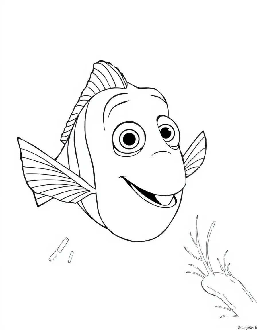 (Finding Nemo characters) Gill looking determined